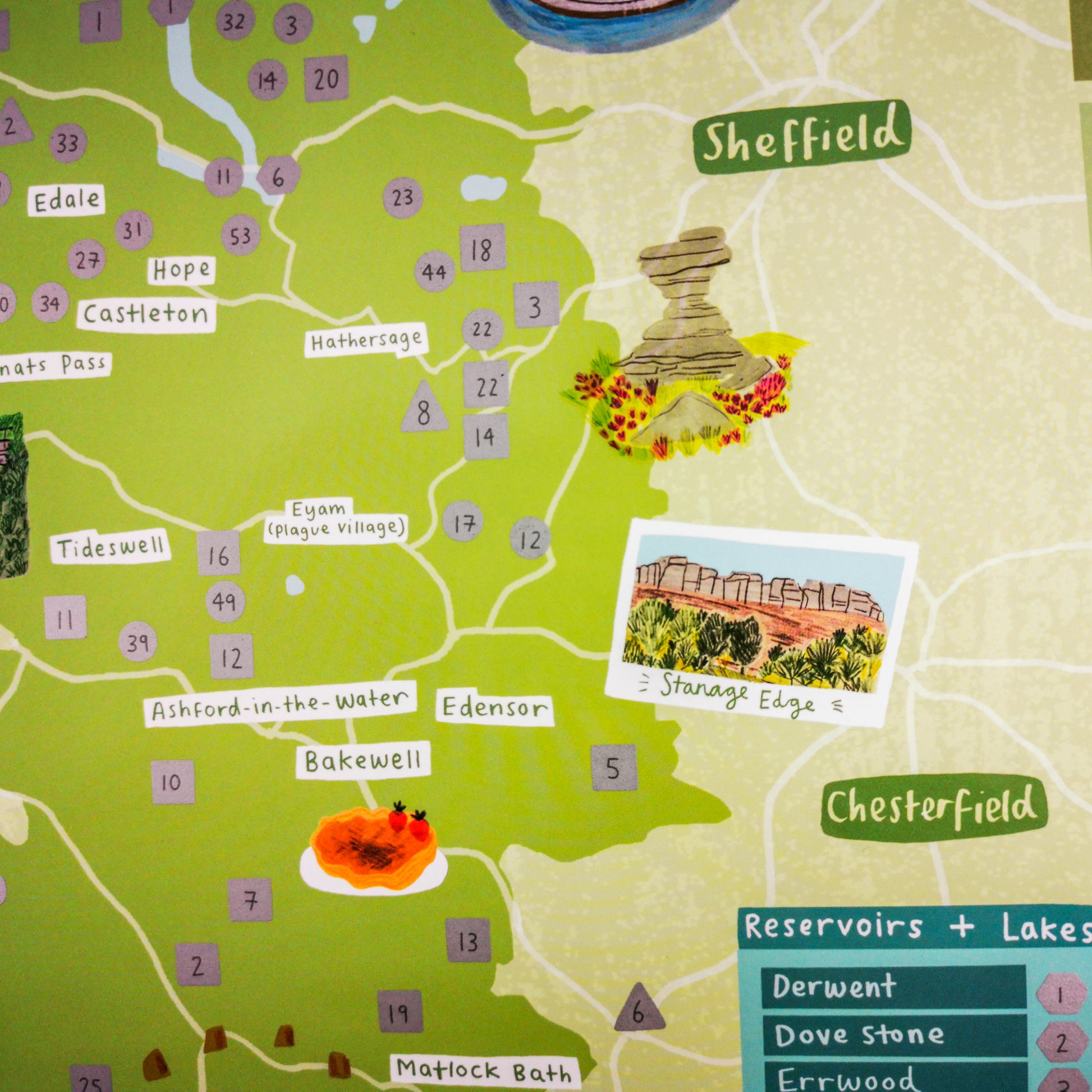 Peak District Map illustrations east