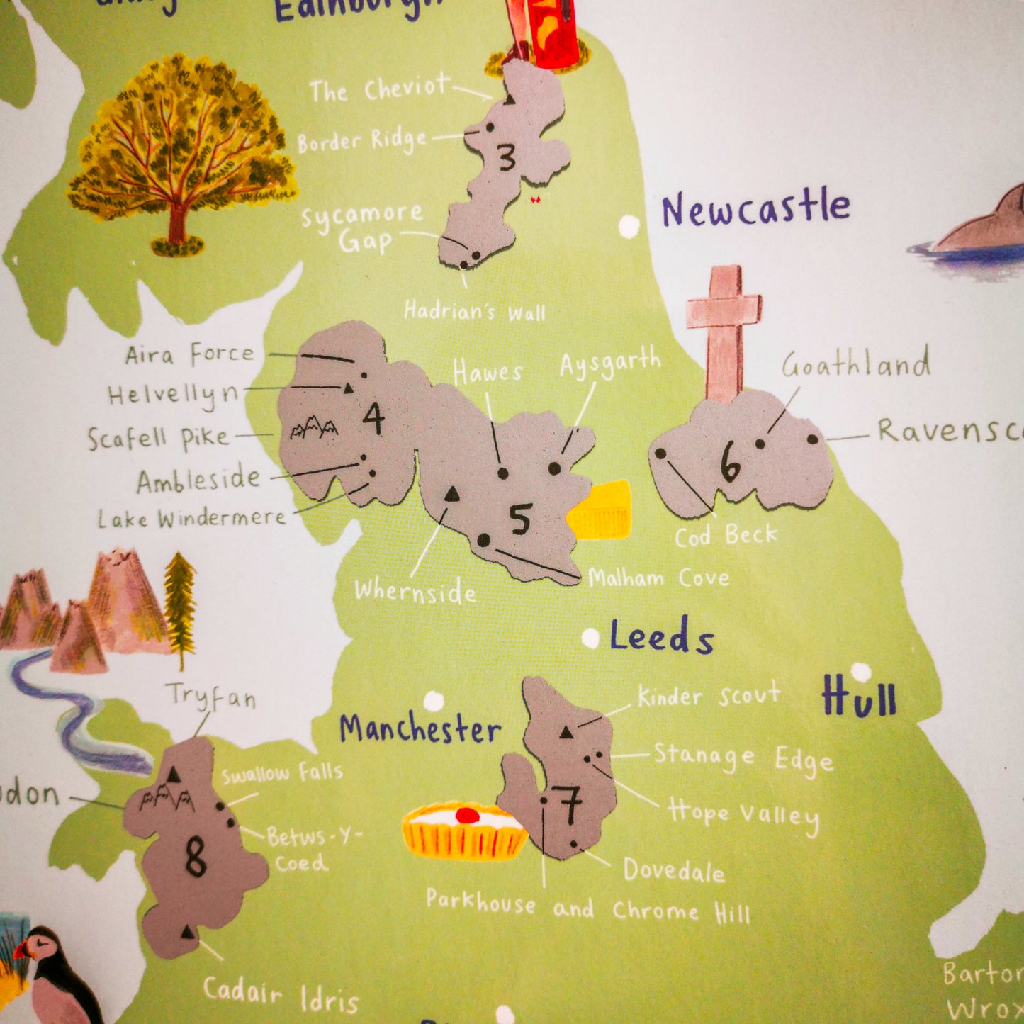 UK National Parks Scratch off Map North