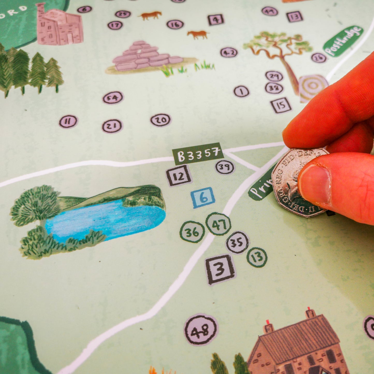 Dartmoor Scratch off map scratching off