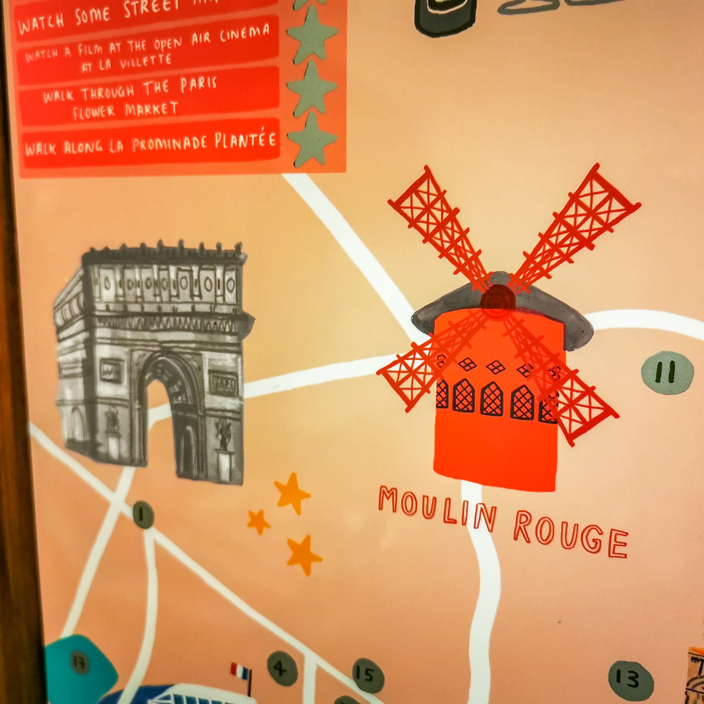 Paris Map Moulin Rouge