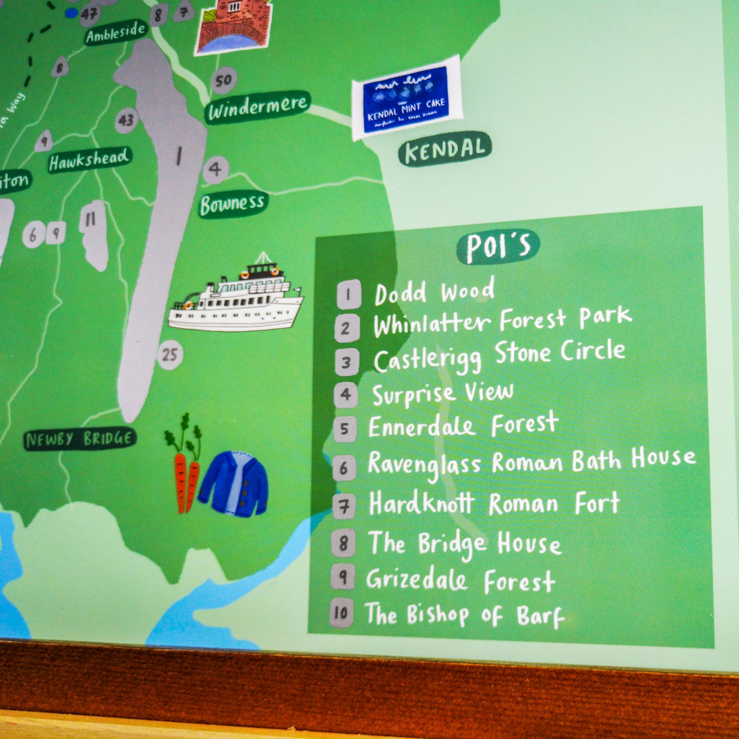 Lake District Map PoI