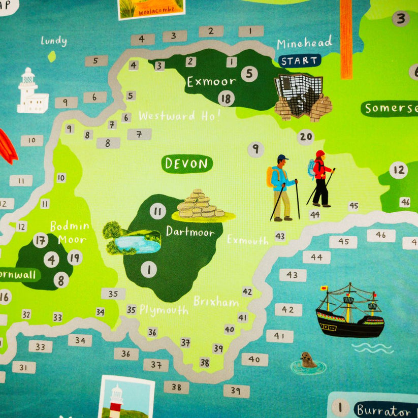 Swcp Map South West Coast Path Map Scratch Off Poster – Outdoor Scratch Maps